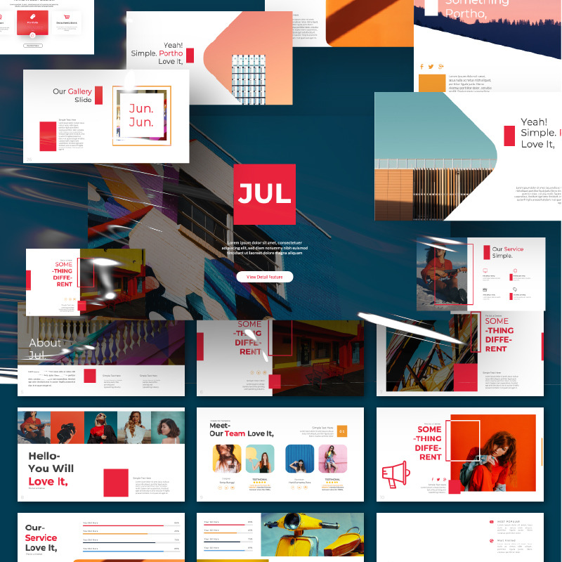 Jul Business Presentation Google Slides - Obraz funkcji 1