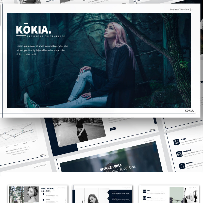 Presentazione Kokia - Modello di Keynote - Caratteristiche Immagine 1
