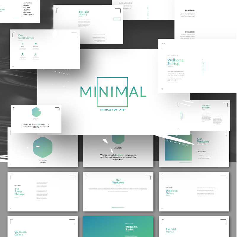Modelo de PowerPoint de apresentação minimalista - Features Image 1