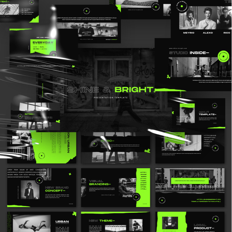SHINE_BRIGHT PowerPoint template - Features Image 1