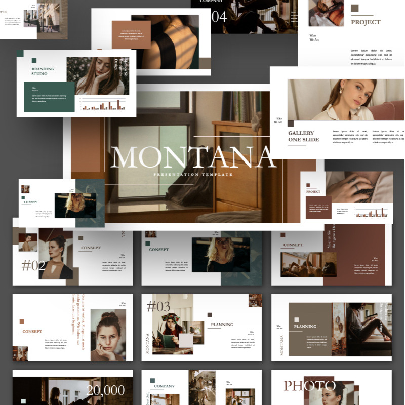 Modello di presentazione PowerPoint Montana - Caratteristiche Immagine 1