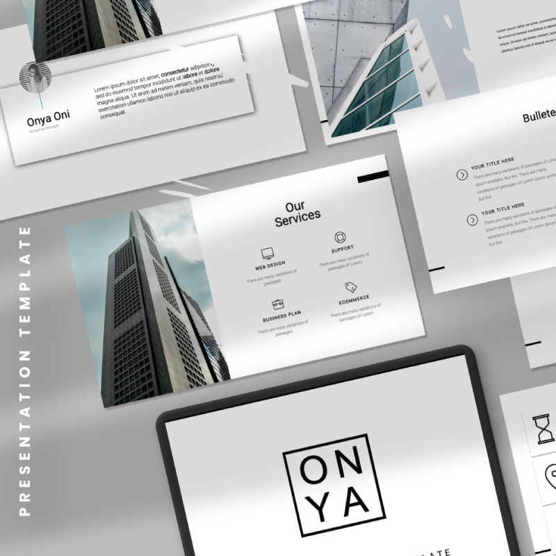 ONYA MINIMAL Шаблон PowerPoint - Features Image 1