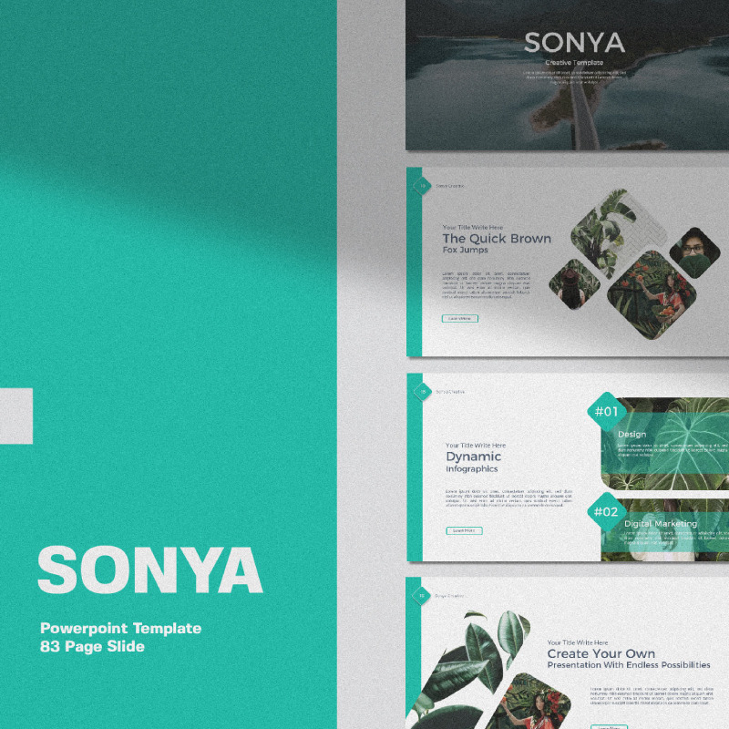 Sonya Presentation PowerPoint Template - Features Image 1