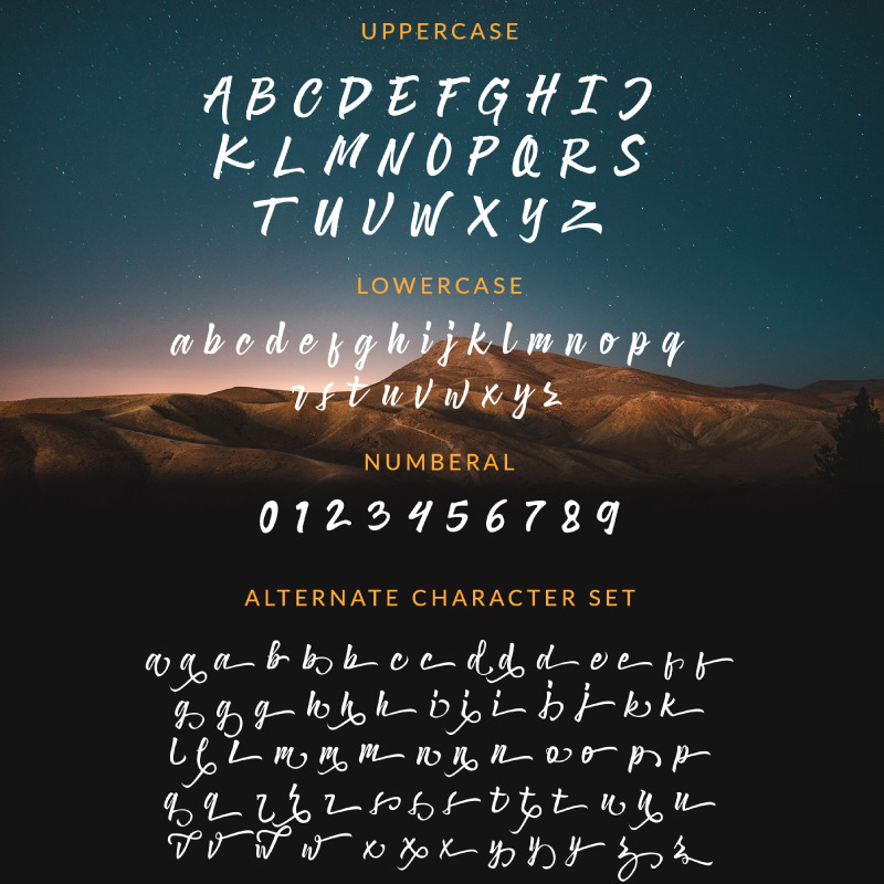 Chasing Star Font - Features Image 1