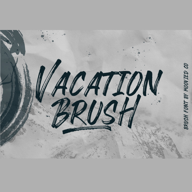 VACATION BRUSH Font - Features Image 1