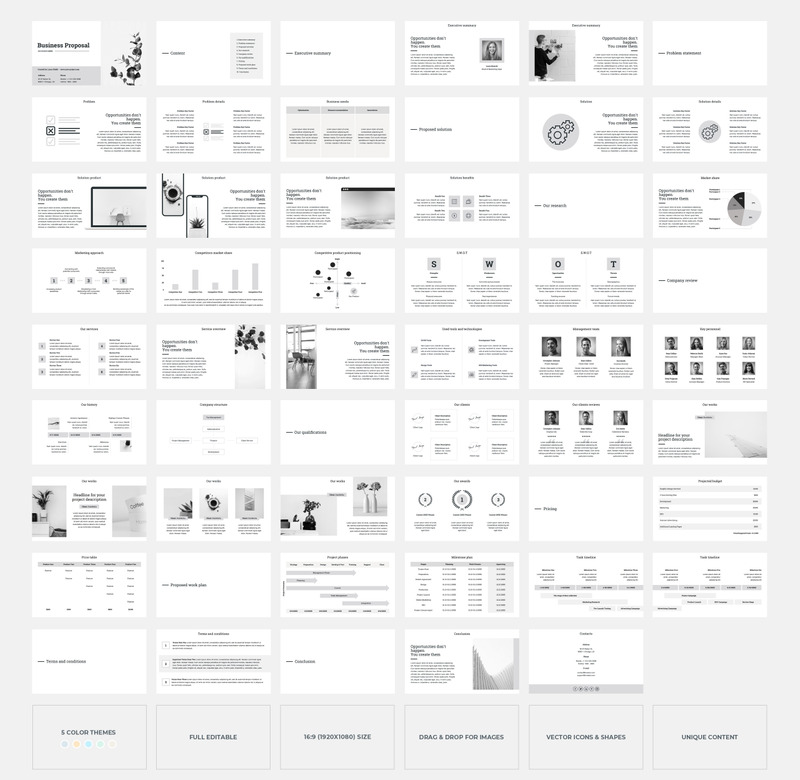 Business Proposal - Keynote template - Features Image 1