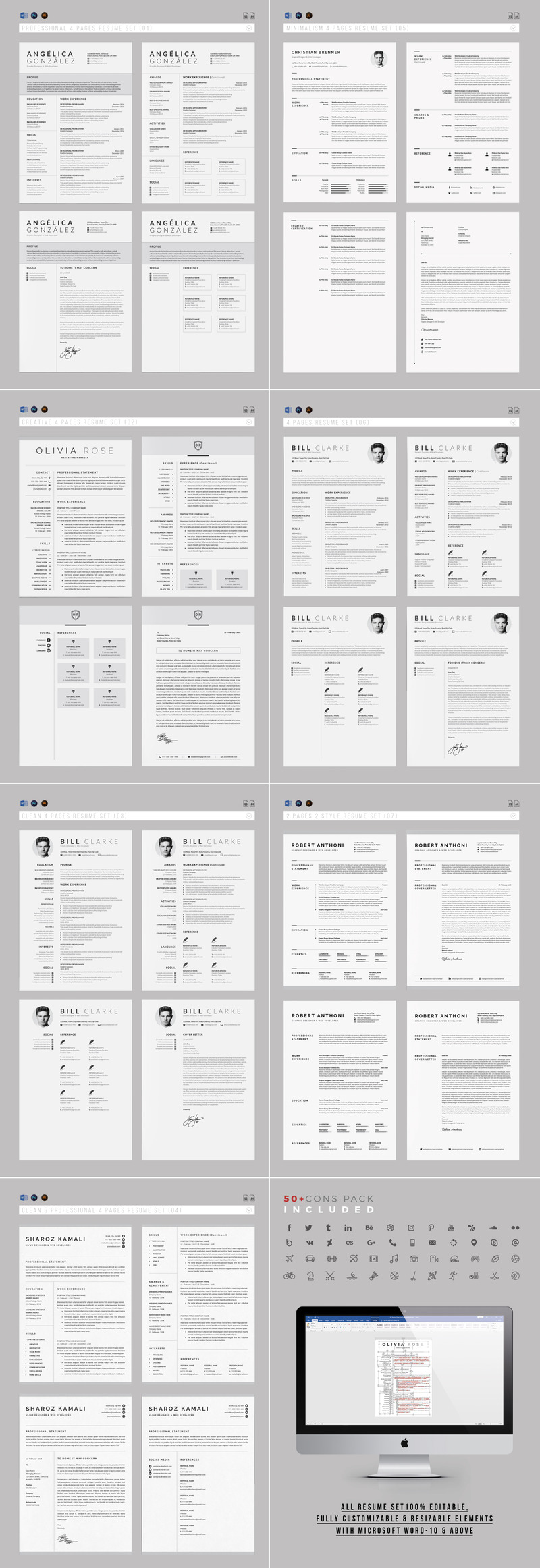 Word Bundle Resume Template - Features Image 1