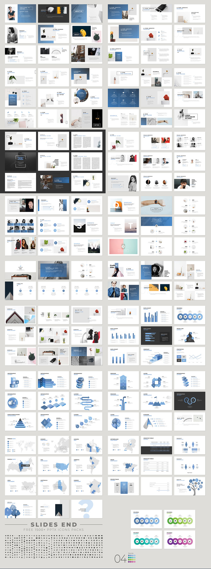 Inserisci il modello PowerPoint di presentazione minima - Caratteristiche Immagine 1