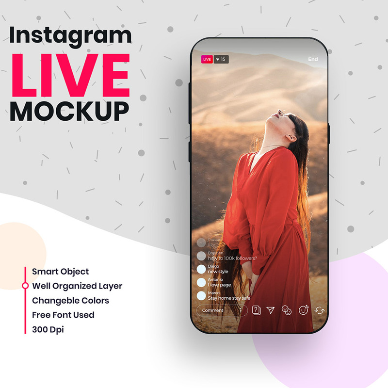Instagram Live product mockup - Features Image 1