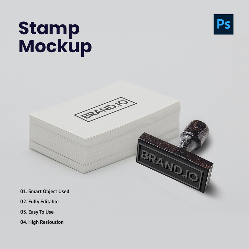 Timbro Mockup modello del prodotto mockup - Caratteristiche Immagine 1