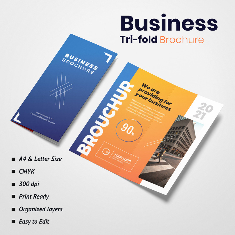 Business Tri Fold Corporate Identity Template - Features Image 1