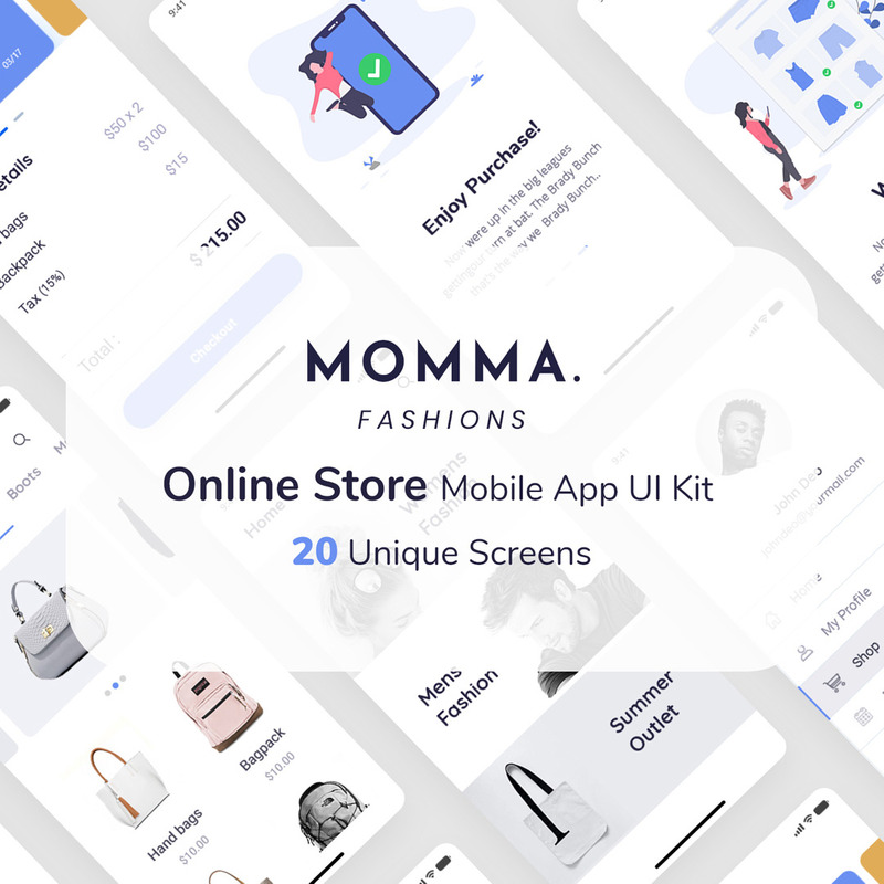 Momma Online Store UI Elements - Features Image 1
