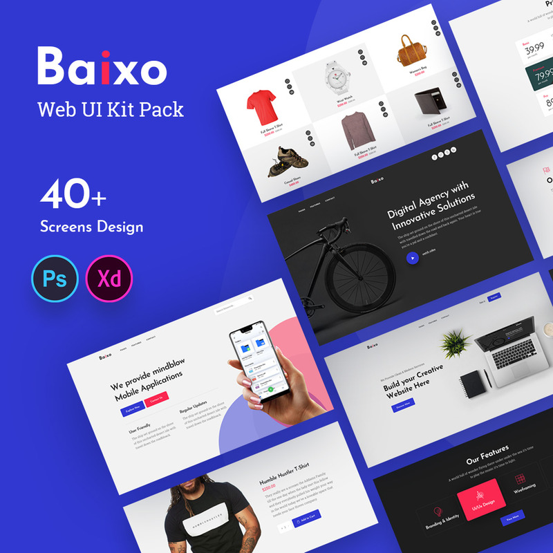 Baixo Web UI Kit - Features Image 1