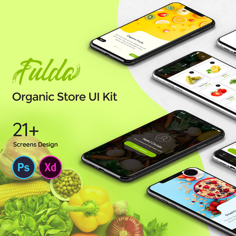 Fluda Organic Store UI Elements - Features Image 1