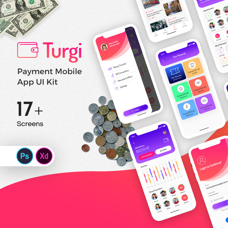 Turgi Payment Mobile UI Elements - Features Image 1