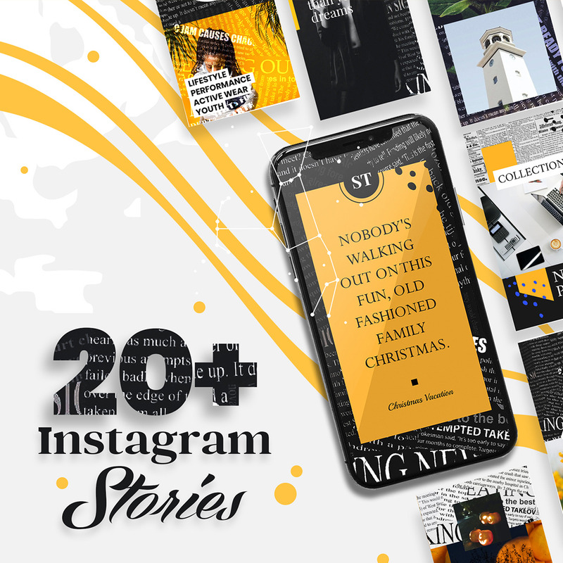 Modello di social media di Instagram Stories Pack - Caratteristiche Immagine 1