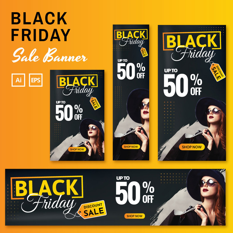 Black Friday Sale Banners - Corporate Identity Template - Features Image 1