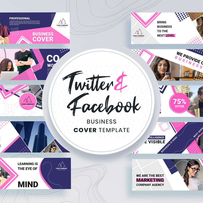 A Facebook és a Twitter borítja a közösségi média sablont - Features Image 1