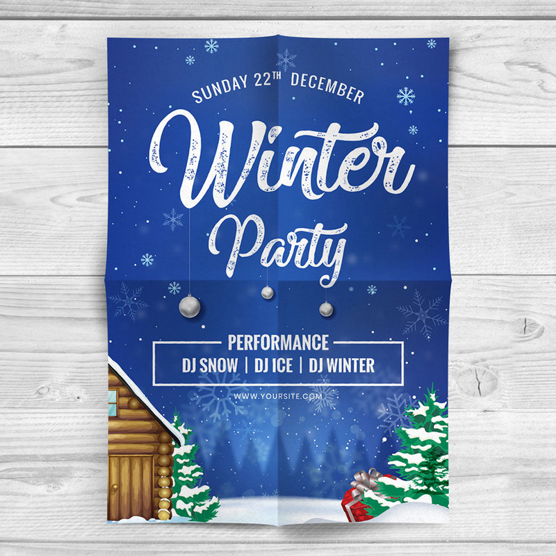Winter Party Flyer - Corporate Identity Template - Features Image 1
