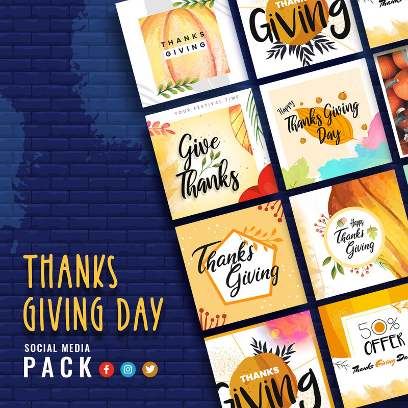 Thanksgiving Day Social Media Template - Features Image 1