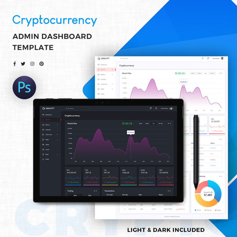 Cryptocurrency Admin Template UI Elements - Features Image 1