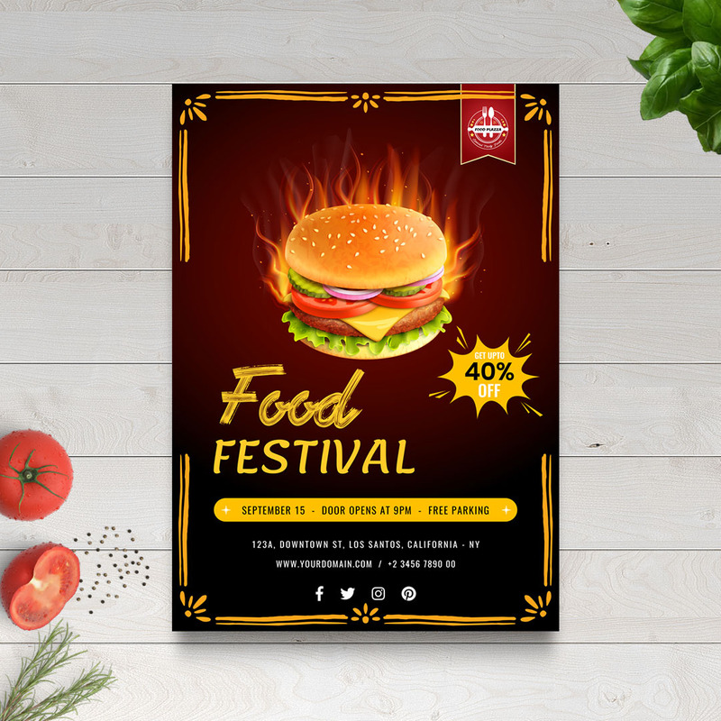 Fast Food Flyer - Corporate Identity Template - Features Image 1