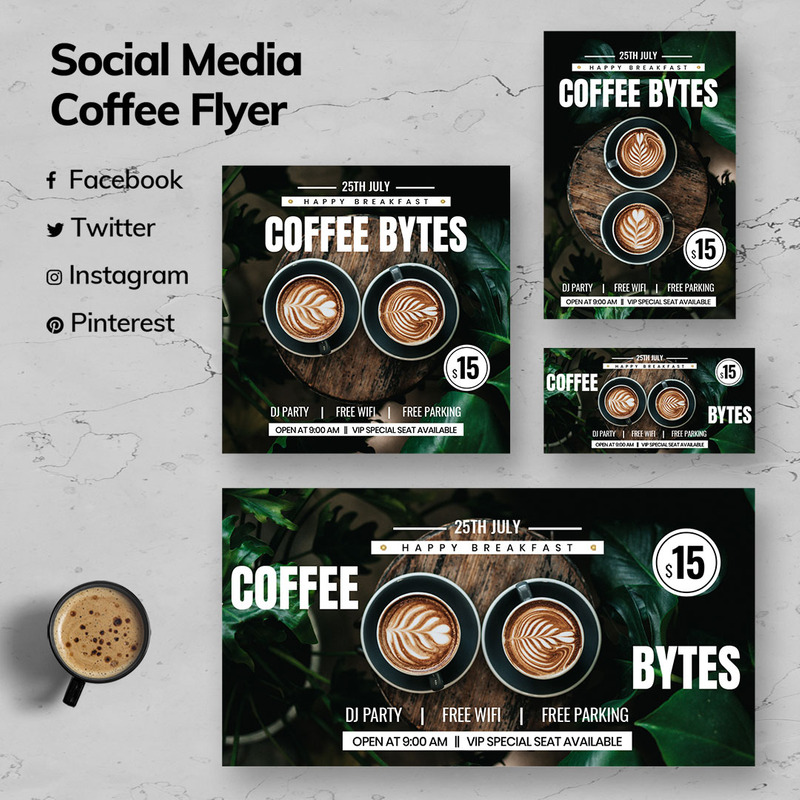 Cafe modello di social media - Caratteristiche Immagine 1
