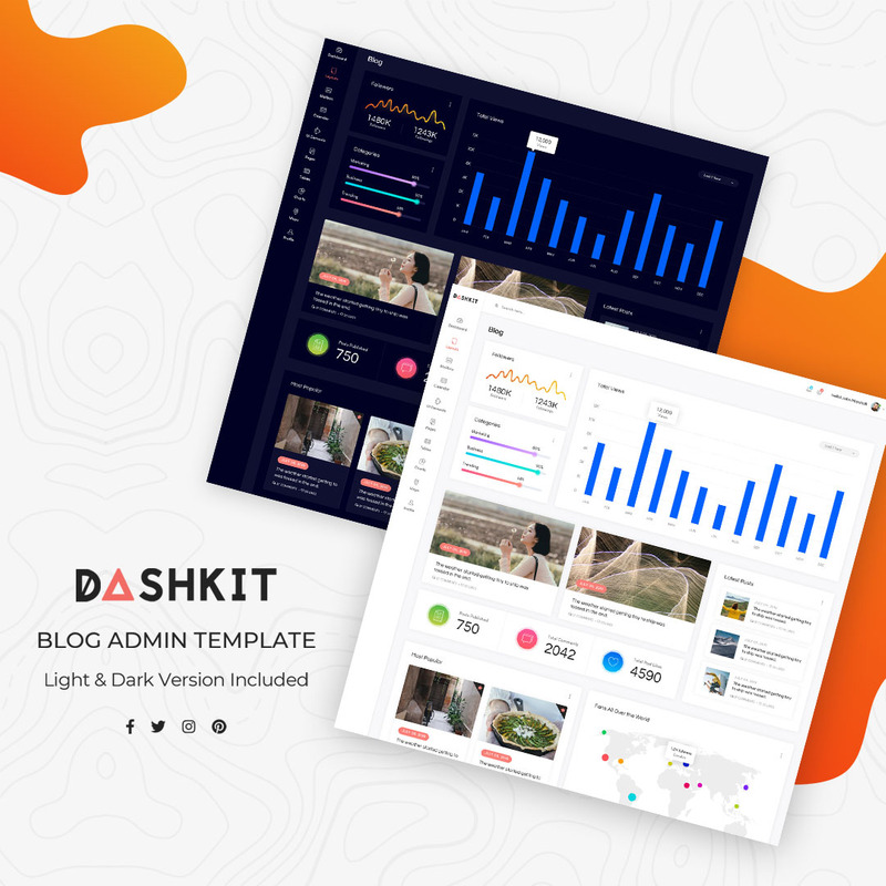 Blog Admin Dashboard UI Elements - Features Image 1