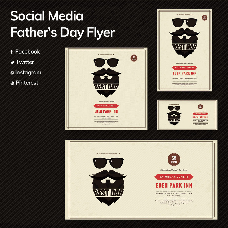 Modello di social media per la festa del papà - Caratteristiche Immagine 1