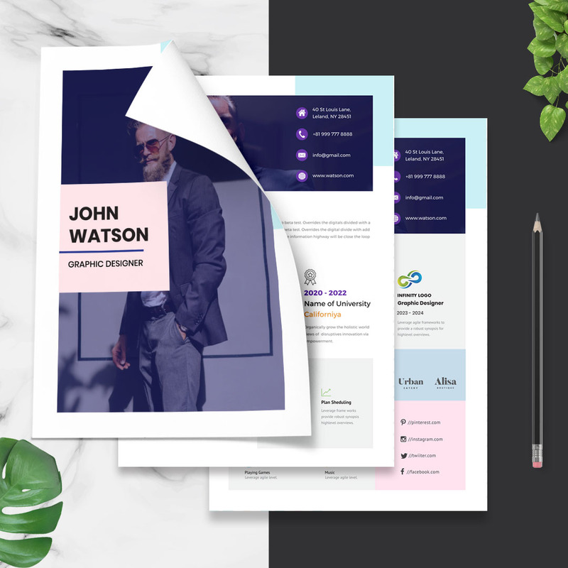 Creative CV Resume Template #154032 - TemplateMonster