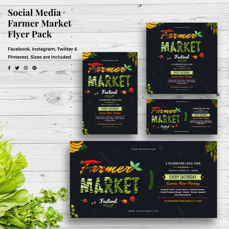 Modello di social media Market Pack organico - Caratteristiche Immagine 1