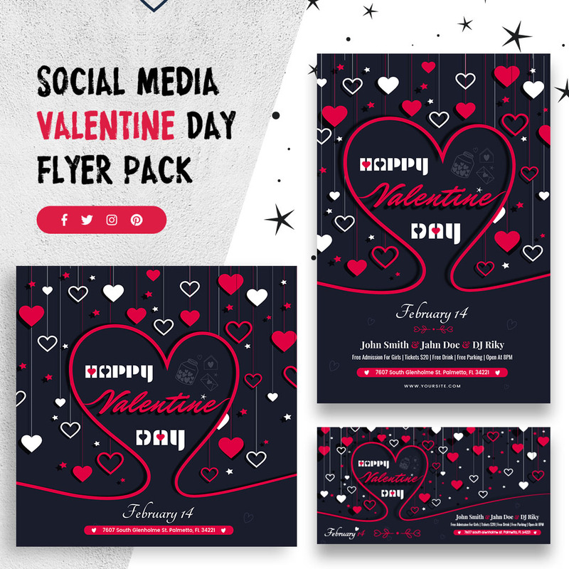 Valentinstag Social Media Vorlage - Eigenschaften Bild 1