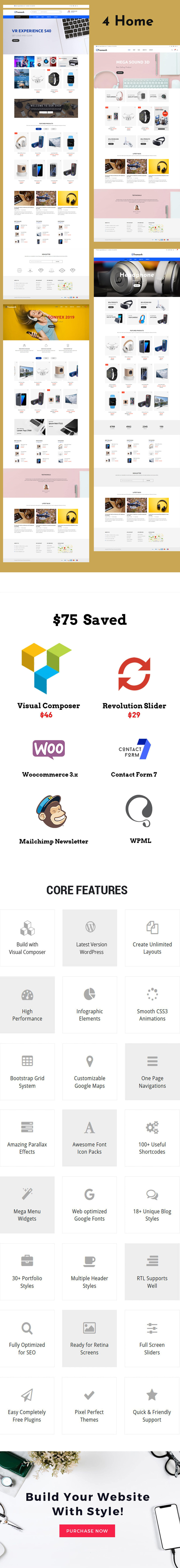 Tramanh - Electronic Store WooCommerce Theme - Features Image 1