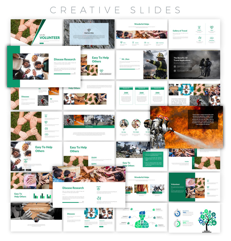 Modelo de PowerPoint de apresentação de voluntários - Features Image 1