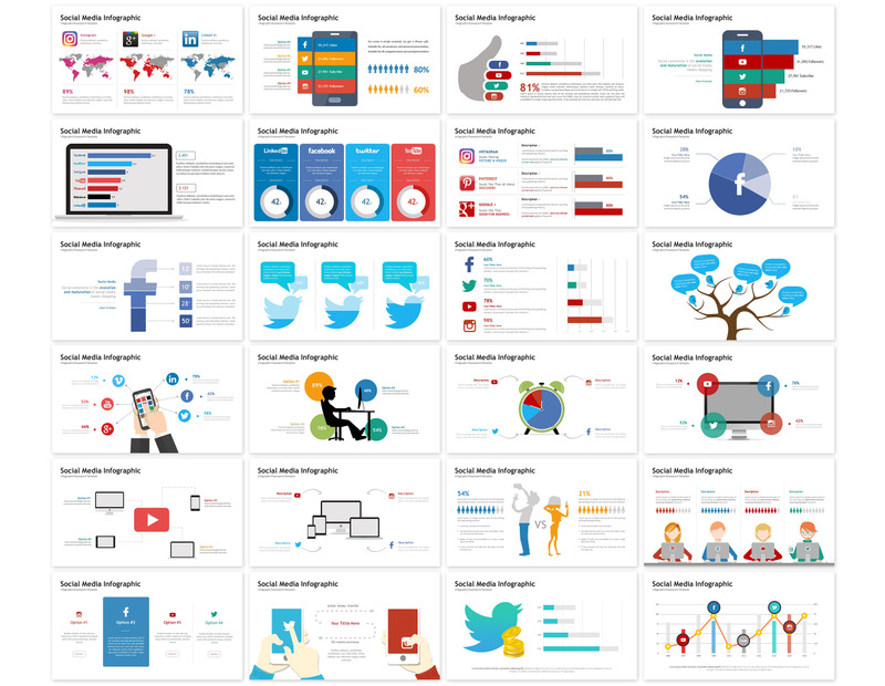 Social Media Presentation - Infographic PowerPoint template - Features Image 2