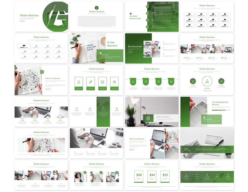 Plantilla PowerPoint Modern Business Presentation #77067 - Imagen de características 2