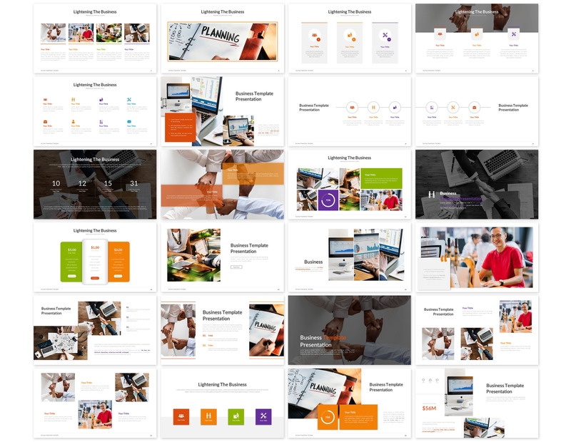 Alleggerimento del modello di presentazione aziendale PowerPoint - Caratteristiche Immagine 2