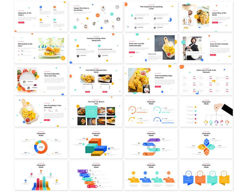Let's Eat Presentation PowerPoint template - TemplateMonster