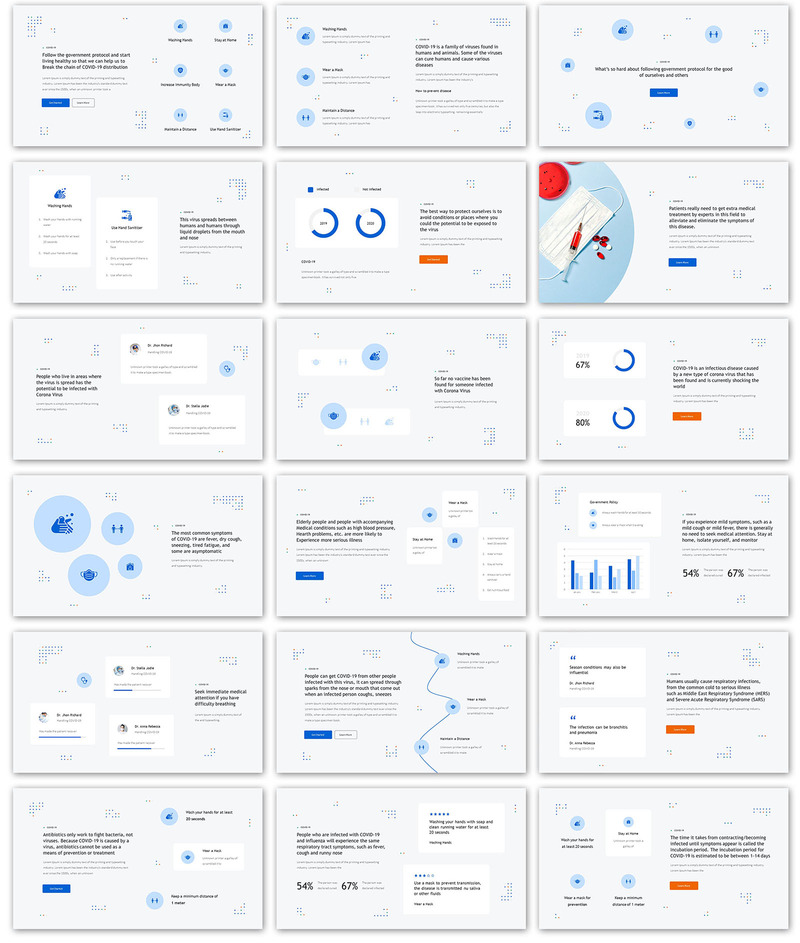 Modello PowerPoint di presentazione sana di Covid - Caratteristiche Immagine 1