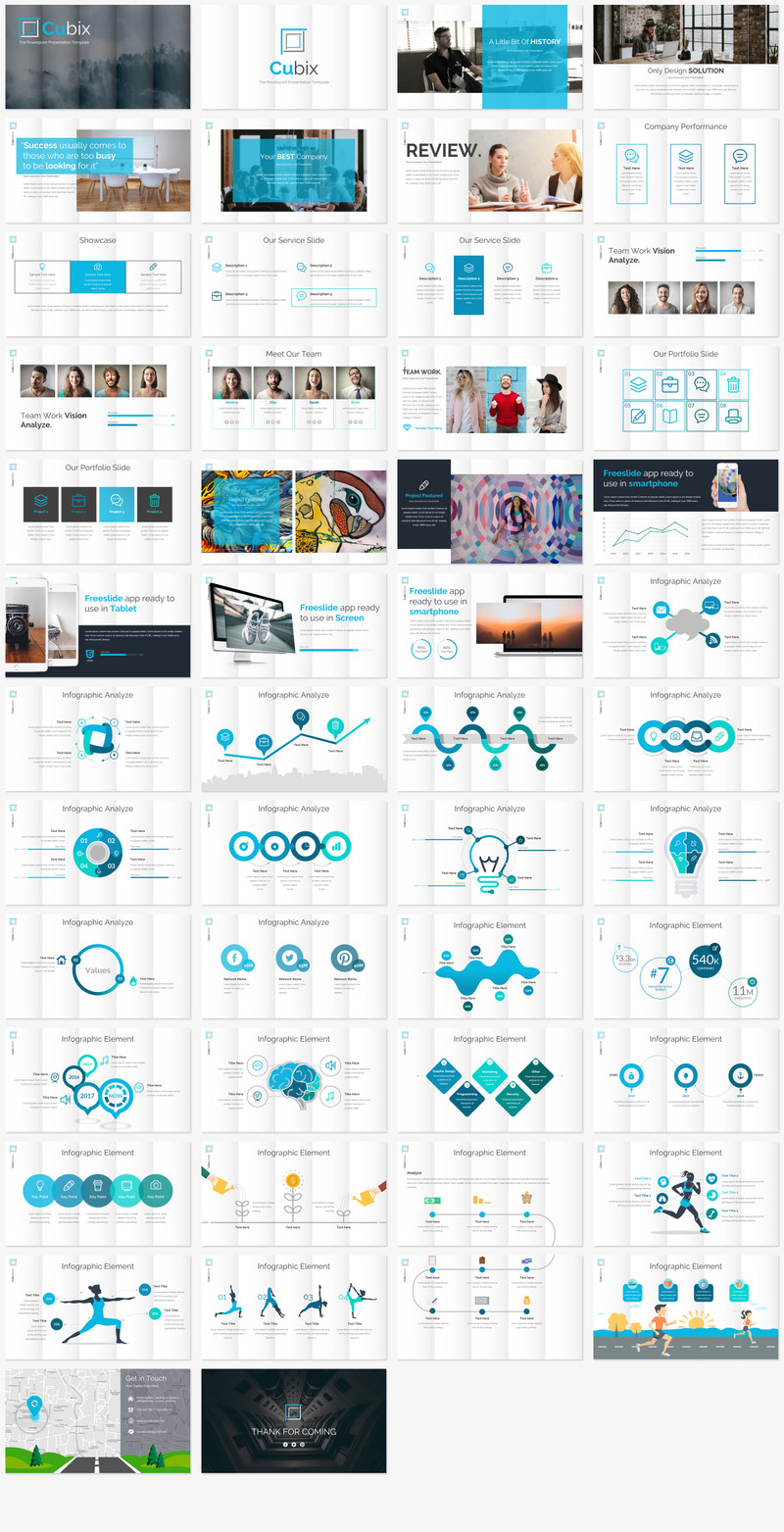 CUBIX Modern PowerPoint template - Features Image 1
