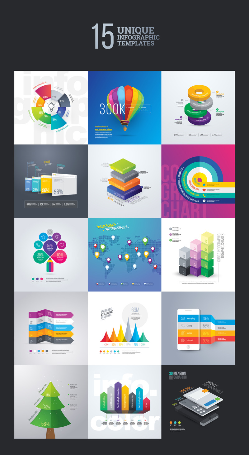 3D Business Set-03 Infographic Elements - Features Image 1