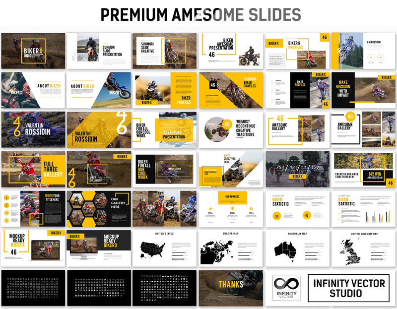 Biker X PowerPoint Template PowerPoint 模板 #78474——特色图像 1