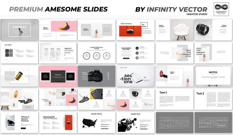 Azzurav Minimal Google Slides - Caratteristiche Immagine 1