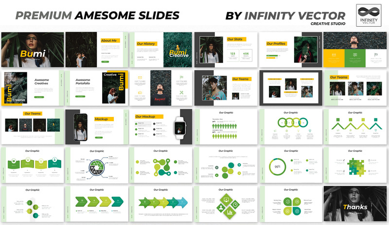 Буми Креативный шаблон PowerPoint - Features Image 1