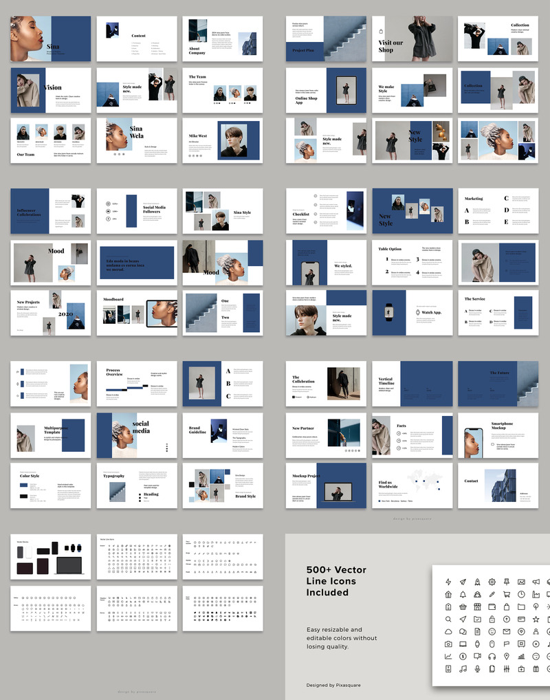 SINA - Modello PowerPoint alla moda - Caratteristiche Immagine 1