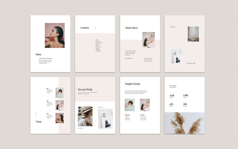 MONA - A4 Vertical Media Kit - Keynote template - Caratteristiche Immagine 1