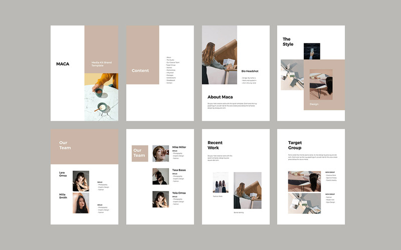 MACA - A4 Vertical Media/Press Kit PowerPoint Template - Features Image 2