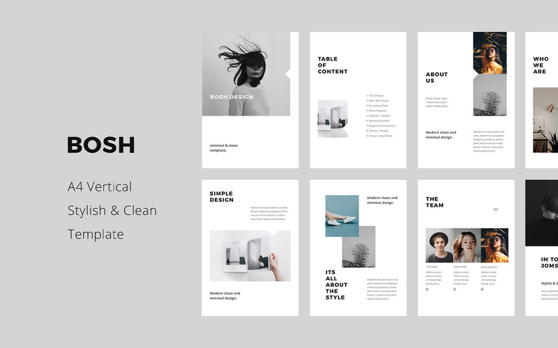 BOSH - A4 Vertical PowerPoint Template - Features Image 1