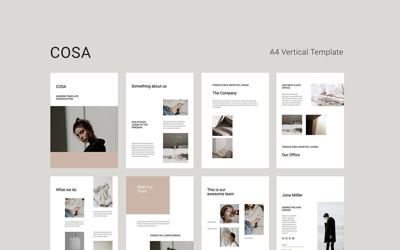 COSA - A4 verticale - modello Keynote - Caratteristiche Immagine 1
