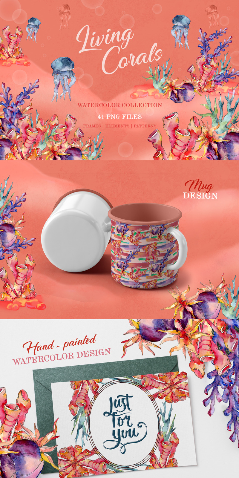 Living Corals Watercolor png - Illustration - Features Image 1